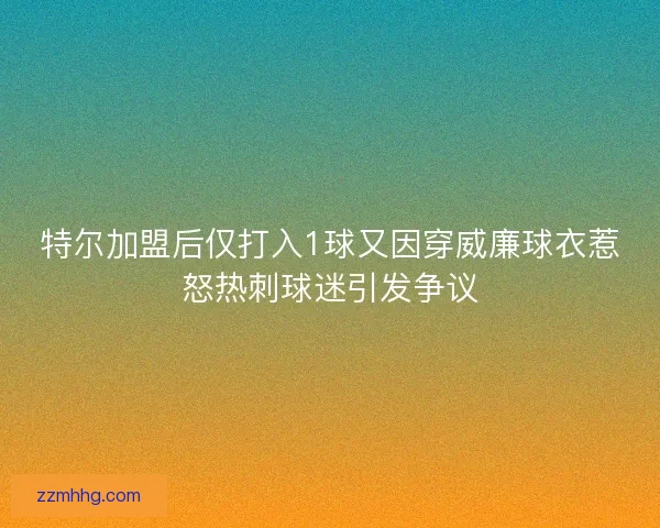 特尔加盟后仅打入1球又因穿威廉球衣惹怒热刺球迷引发争议
